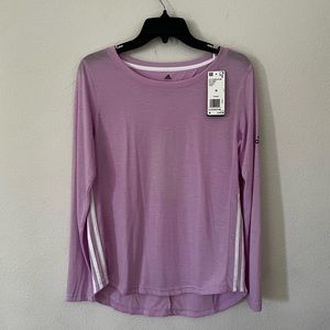 NWT light purple adidas long sleeve workout top